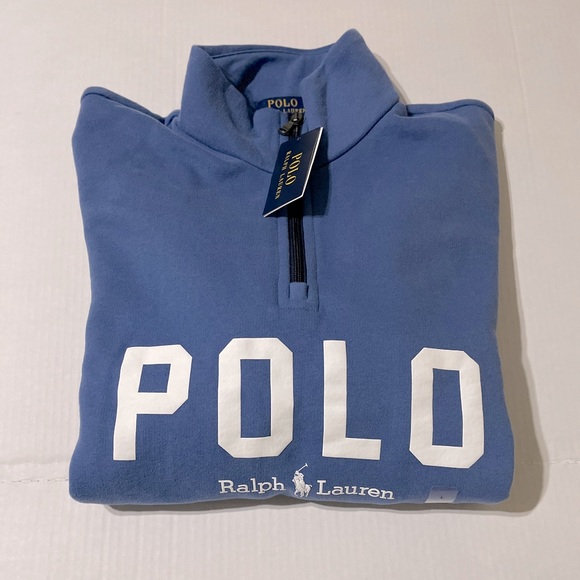 Polo Ralph Lauren Other - Polo Ralph Lauren Spell Out Pastel Fleece 1/4 Zip Sweatshirt Sweater NWT Men’s L